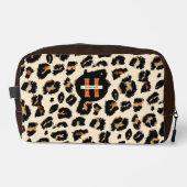 Luipaardhuid, modern dierenpatroon, monogram toilettasje (Voorkant)