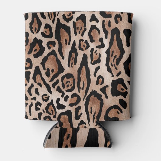 Luipaardhuid: naadloos patroon. blikjeskoeler (Voorkant)