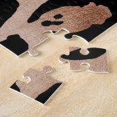 Luipaardhuid: naadloos patroon. legpuzzel (Zijkant)