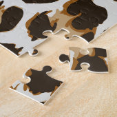 Luipaardhuid: naadloze textuur legpuzzel (Zijkant)