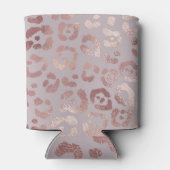 Luipaardhuid: roos gouden elegantie. blikjeskoeler (Achterkant)