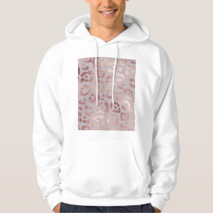 Luipaardhuid: roos gouden elegantie. hoodie