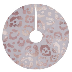 Luipaardhuid: roos gouden elegantie. kerstboom rok