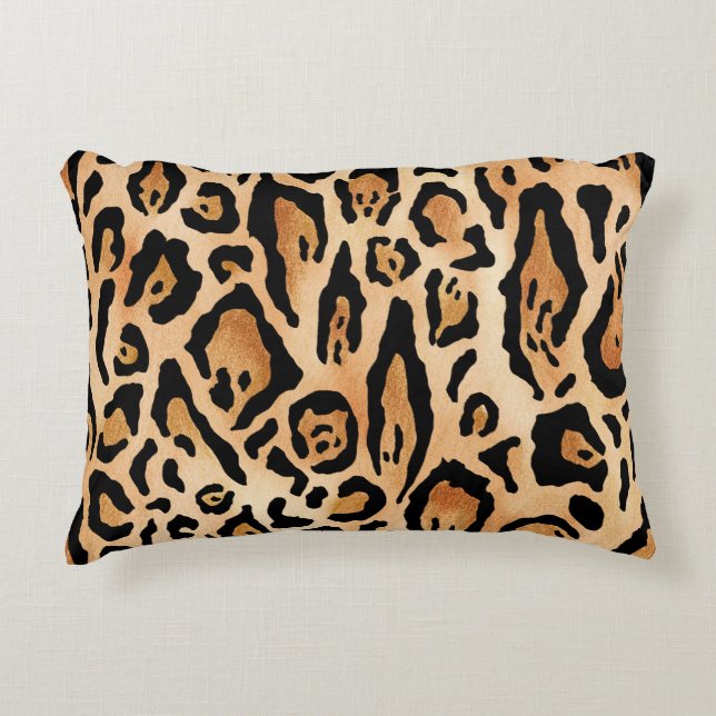 Luipaardhuid: tijdloos naadloos patroon accent kussen (Voorkant)