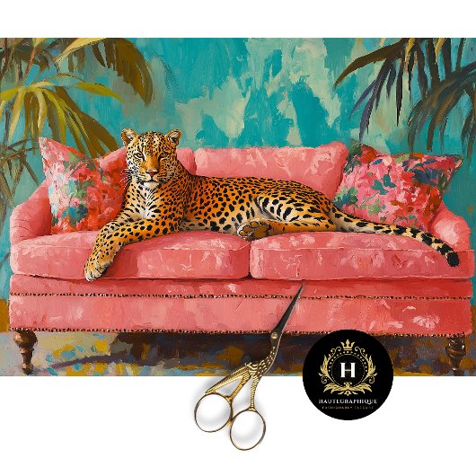Luipaardkat Decoupage Tissuepapier