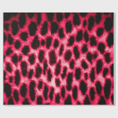 Luipaardlederen textuur met zwarte en rode kleuren cadeaupapier (Vlak)