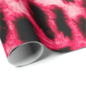 Luipaardlederen textuur met zwarte en rode kleuren cadeaupapier (Rol Hoek)