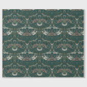 Luipaardmot en Kamperfoelie Botanische Vintage Cadeaupapier (Vlak)