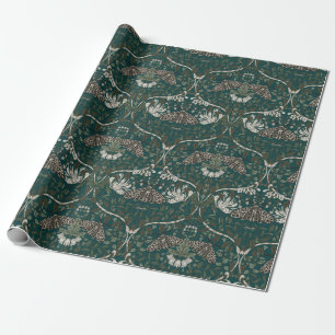 Luipaardmot en Kamperfoelie Botanische Vintage Cadeaupapier