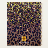 Luipaardpatroon bruin zwart brons 2024 planner (Achterkant)