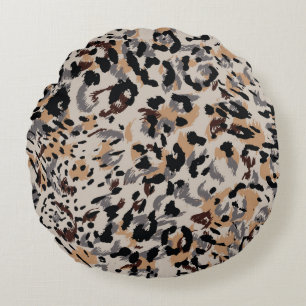 Luipaardpatroon, jaguarpatroon, dierenvacht rond kussen