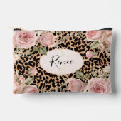 Luipaardpatroon met lichte rozen etui (Voorkant)