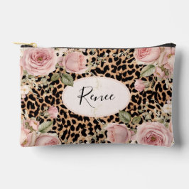 Luipaardpatroon met lichte rozen etui