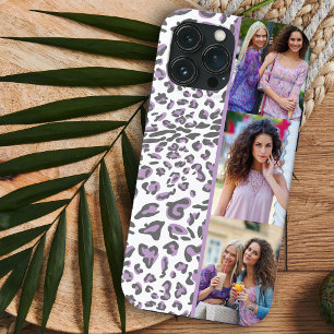 Luipaardprint 3 Verticale Foto Lila Case-Mate iPhone Case