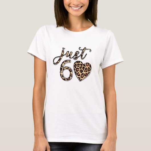 Luipaardprint 60e verjaardag t-shirt (Voorkant)
