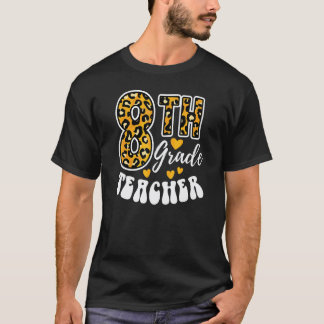 Luipaardprint Achtste Klas Leraar 8e Klas Onderwij T-shirt