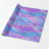 Luipaardprint Agaat | Glam Abstracte Steenpatroon Cadeaupapier (Uitgerold)