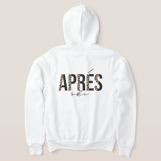 Luipaardprint Après Ski Design Hoodie (Laag Achter)