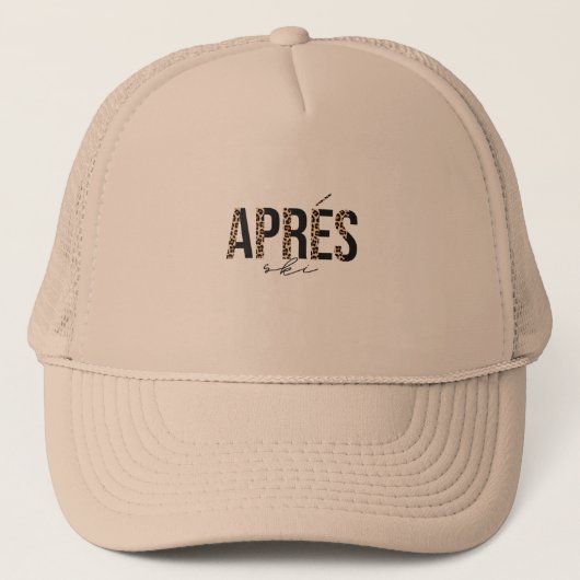Luipaardprint Après Ski Design Trucker Pet (Voorkant)