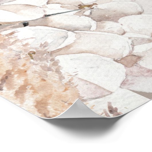 Luipaardprint baby shower- of bruiloft-aankondigin poster (Hoek)