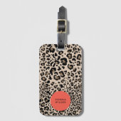 Luipaardprint Bagage Label | Stijlvolle Reislabels (Voorkant (verticaal))