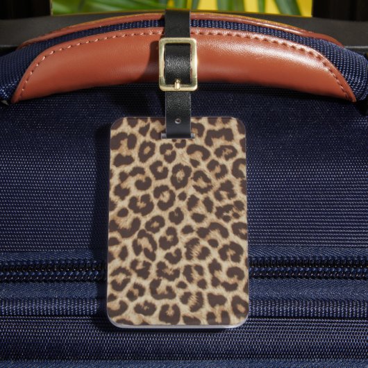 Luipaardprint Bagagetailie Bagagelabel (Voorkant Insitu 2)