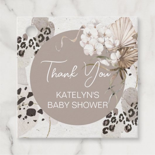 Luipaardprint Bedankt Bedankjes Labels (Voorkant)
