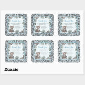 Luipaardprint Blauwe Dank Je Stickers (Vel)
