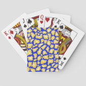 Luipaardprint Blauwe & Gouden Klassieke Speelkaart Pokerkaarten (Achterkant)