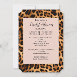 Luipaardprint Blozende Roze Chic Goud Glam Kaart