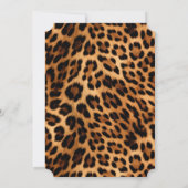 Luipaardprint Blozende Roze Chic Goud Glam Kaart (Achterkant)