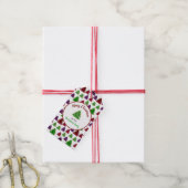 Luipaardprint Bomen Prettig Kerstfeest & Gelukkig Cadeaulabel (Met Touw)