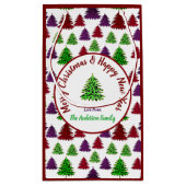 Luipaardprint Bomen Prettig Kerstfeest & Gelukkig  Klein Cadeauzakje (Achterkant)