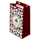 Luipaardprint Bomen Prettig Kerstfeest & Gelukkig  Klein Cadeauzakje (Voorkant Gekanteld)