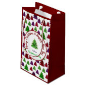 Luipaardprint Bomen Prettig Kerstfeest & Gelukkig  Klein Cadeauzakje (Achterkant Gekanteld)