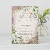 Luipaardprint Bruiloft Feest Template Kaart (Staand voorkant)