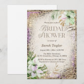 Luipaardprint Bruiloft Feest Template Kaart (Voorkant / Achterkant)