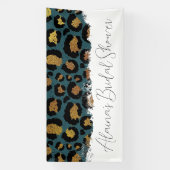 Luipaardprint Bruiloftsfeest Party Banner (Verticaal)