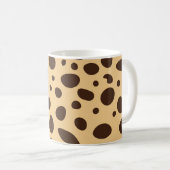 Luipaardprint bruin koffiemok (Voorkant rechts)