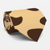 Luipaardprint bruin stropdas (Opgerold)