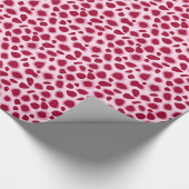 Luipaardprint - Burgundy en Roze Cadeaupapier (Hoek)
