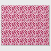 Luipaardprint - Burgundy en Roze Cadeaupapier (Vlak)