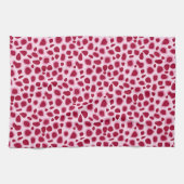 Luipaardprint - Burgundy en Roze Theedoek (Horizontaal)