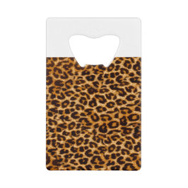 Luipaardprint, cheeta-print, roze, meisjesachtig creditkaart flessenopener