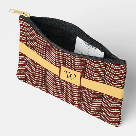 Luipaardprint Chevron Etui (Open)