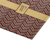 Luipaardprint Chevron glazen snijplank (Hoek)