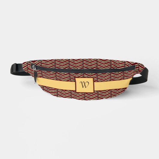 Luipaardprint Chevron Heuptasje (Voorkant)