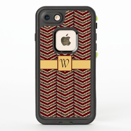 Luipaardprint Chevron Lifeproof Hoesje (Achterkant)