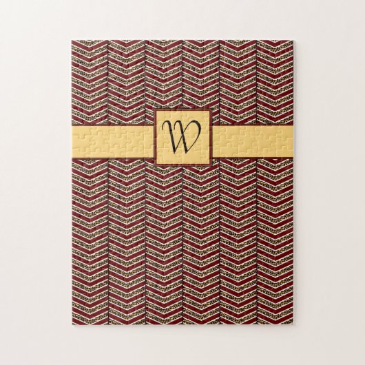 Luipaardprint Chevron Puzzel (Verticaal)