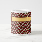 Luipaardprint Chevron Speciale Mok (Voorkant)